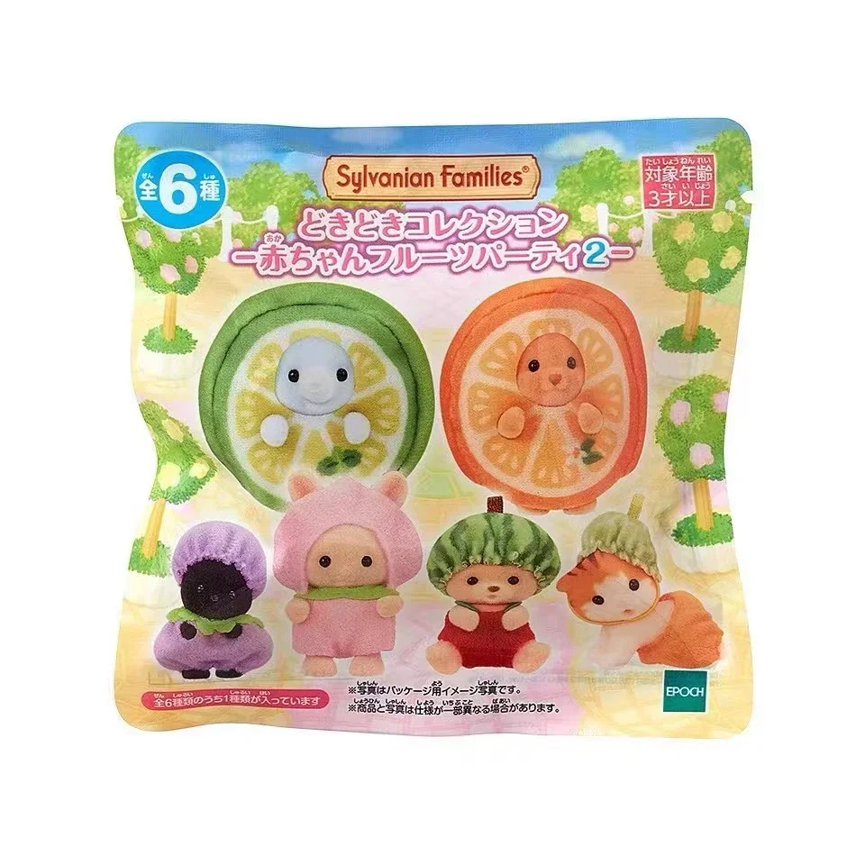 Sylvanian Family Shopping Cake Magic Fruit Series Anime Figur Ternurine Sylvanian Families Baby Doll Maßgeschneidertes Weihnachtsgeschenk