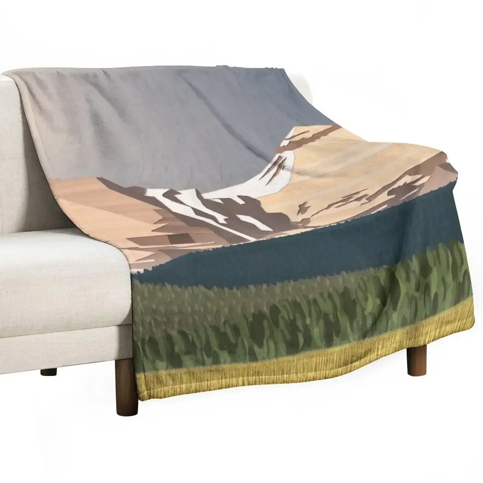 Heat at Banded Peak Throw Blanket Flannel Fleece Soft Warm Throw Blanket