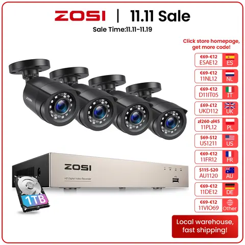 8CH 1080P CCTV System ZOSI
