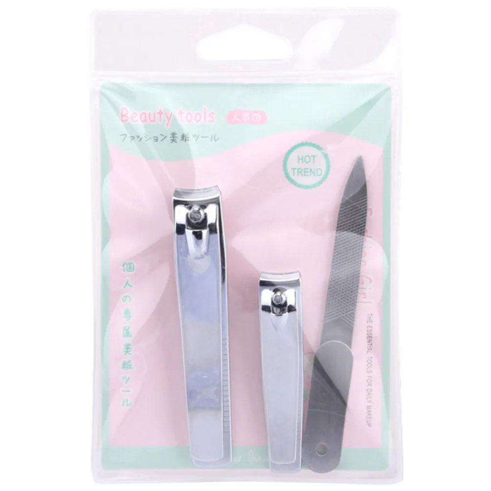 

3Pcs Premium Nail Trimming Kit Stainless Steel Nail Cutters Files Manicure Tools for Home Use Gift for Family Friends