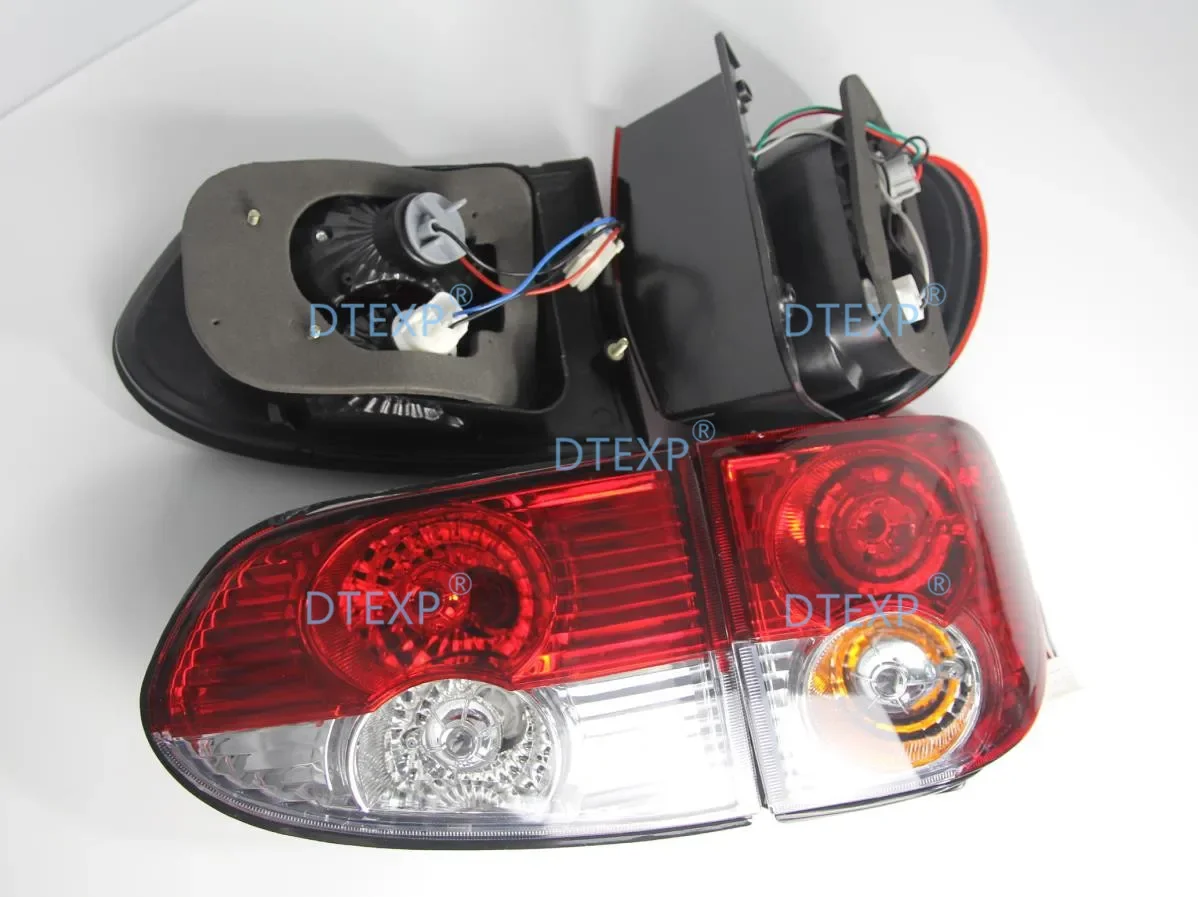 4 Pcs New Style Tail Light Set for Hyundai H1 2001-2007 Warning Lamp Rear Turn Signal Brake Lights with Free Bulbs Accessories