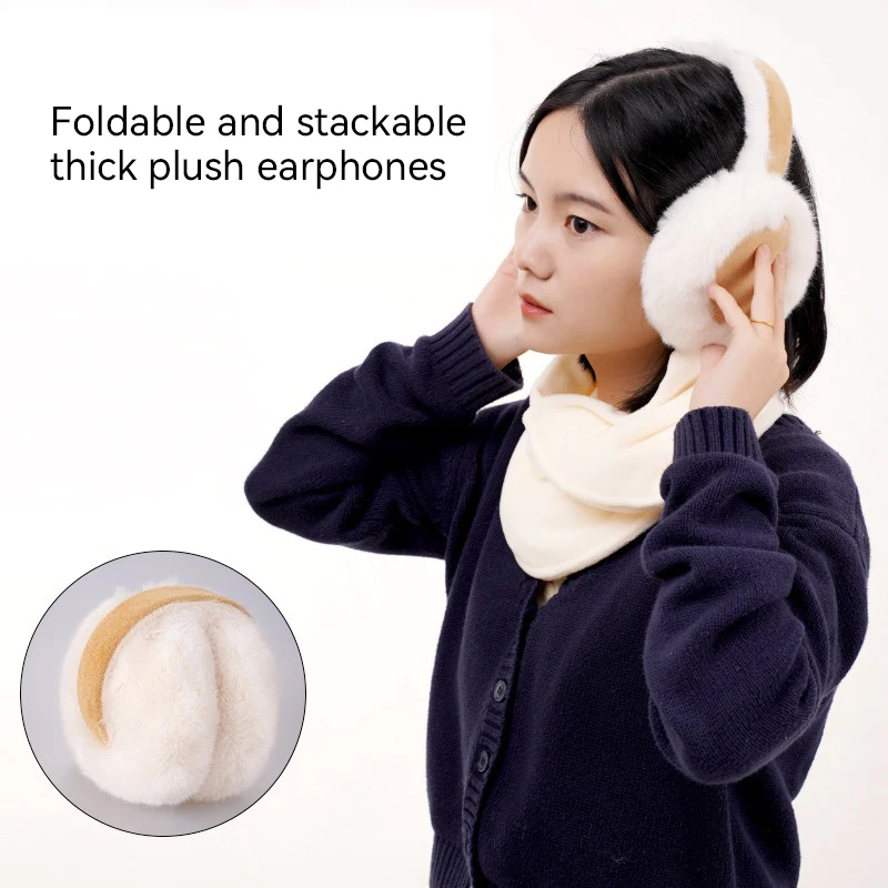 

Ear Warmers for Winter Lightweight Foldable Earmuffs Fluffy Faux Fur Winter Earmuff for Women Foldable Ear Warmer for Weather