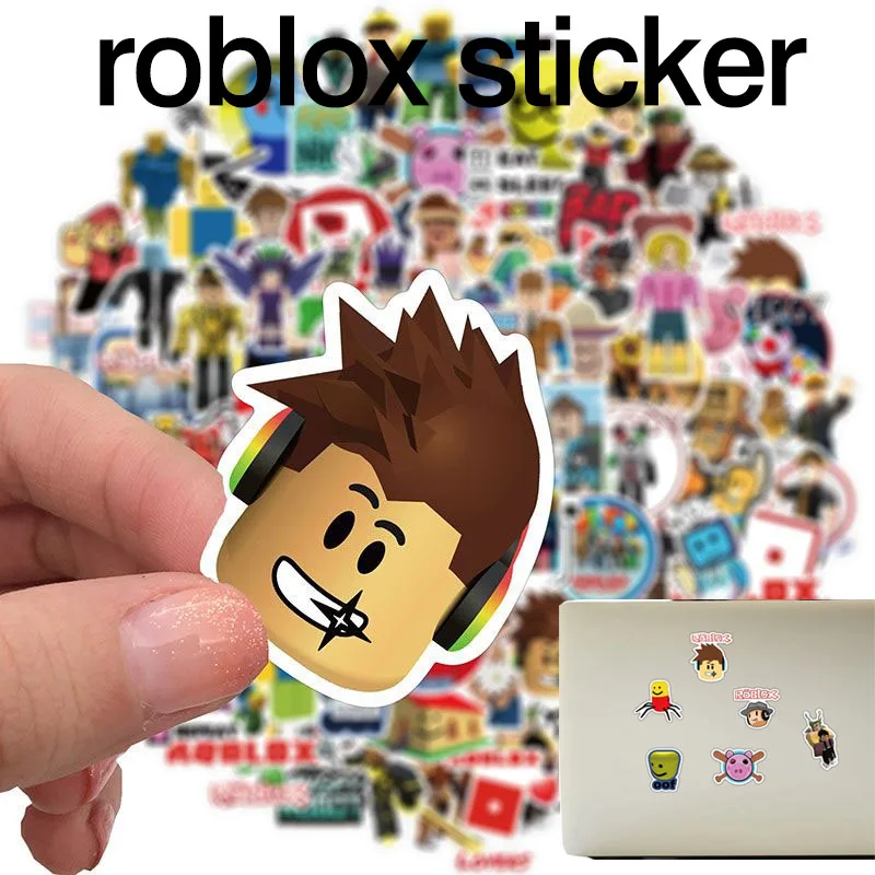 50pcs ROBLOX Stickers Party Kid Sticker Cartoon Skateboard Fridge Graffiti Suitcase Phone Notebook Sticker Kid Birthday Gift