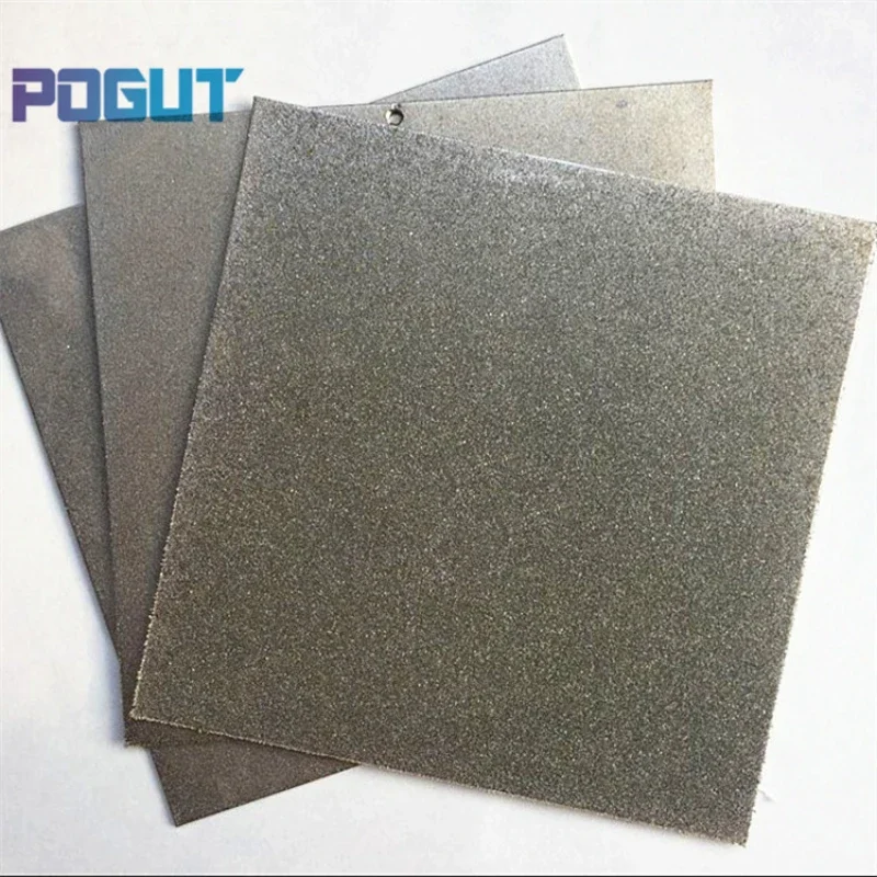 Hand Polishing Pad 200*200mm Diamond Abrasive Grinding Plate for Glass Jade Stamp Dressing Disc