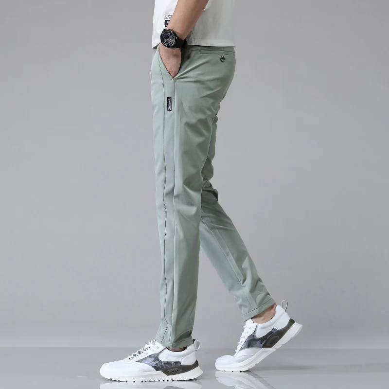 5 Colors Spring Summer Ultra-thin Men\'s Stretch Slim Straight Casual Pants High Quality Fashion Breathable Golf Sports Trousers