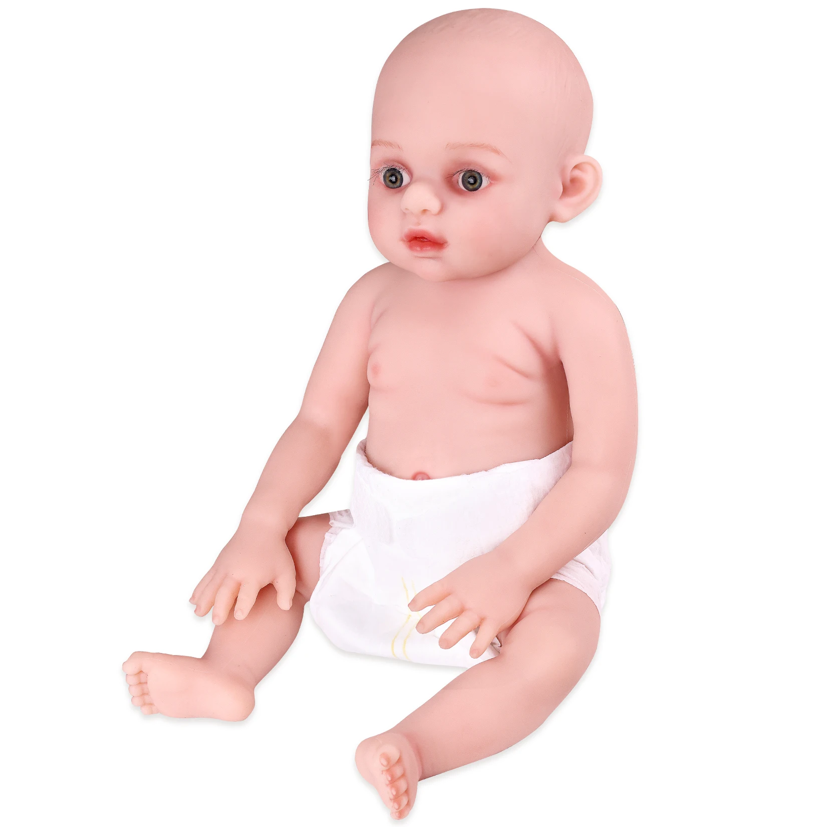 

Lifelike Reborn Baby Dolls 44CM Full Silicone Reborn Baby Girl Realistic-Newborn Baby Doll Real Life Baby Dolls with Gift Box