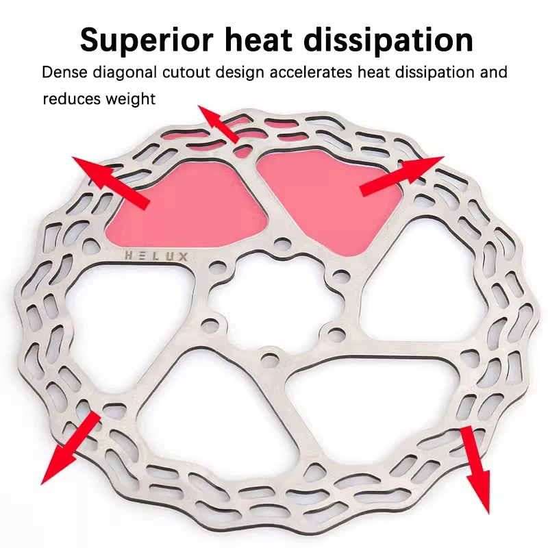 HELUX Bicycle Brake Discs Mountain Bike Disc Brake Pads Road Bike Brake Discs 160mm 6 Bolts Rotor