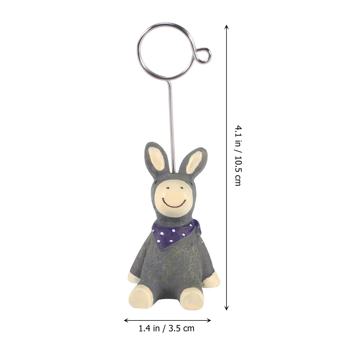 Clip de resina con dibujos de animales, foto gris oscuro, adorno de escritorio, soporte para números de mesa, carpeta de mensajes decorativa para oficina y boda