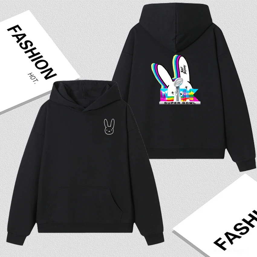 

Bad Bunny Benito Bowl Football Hoodie Men Women Clothing Fleece Designer vintage Sweatshirt Autumn Winter Casual Pullover Unisex