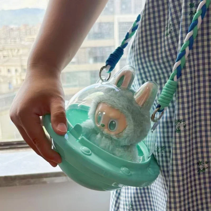 Labubu دمية Crossbody في الهواء الطلق UFO حقيبة دمية تخزين صندوق مقاوم للغبار لعبة قطنية لطيفة خزانة عرض ل V1V2V3 Labubu الاطفال هدية #2