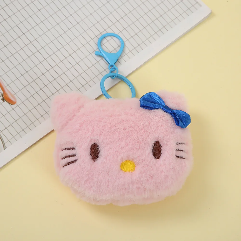 Kawaii Sanrio Keychain Cute Cartoon Hello Kitty Key Chain for Girls Bag Accessories Car Pendant Key Ring Ornament Kids Gift