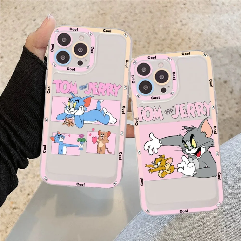 

T-Tom and J-Jerry cartoon Mousepad For Redmi 7 8 9 A For Redmi Note 5 7 8 9 10 11 Pro Max 4G 5G Funfas