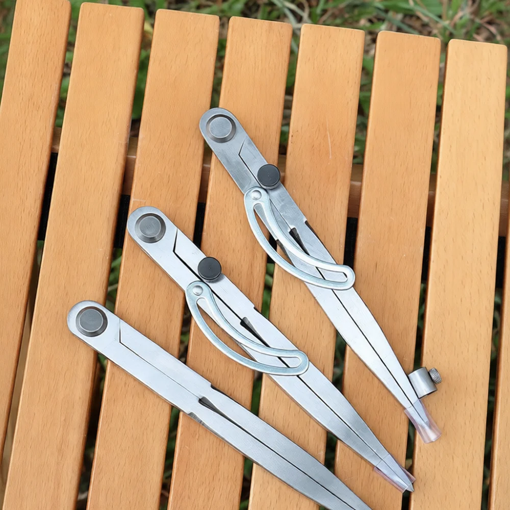 Precision Wing Divider Scriber Tool Leathercraft Sewing Compass Gauge Adjustable Pencil Holder Measuring Marking Equipment Tool