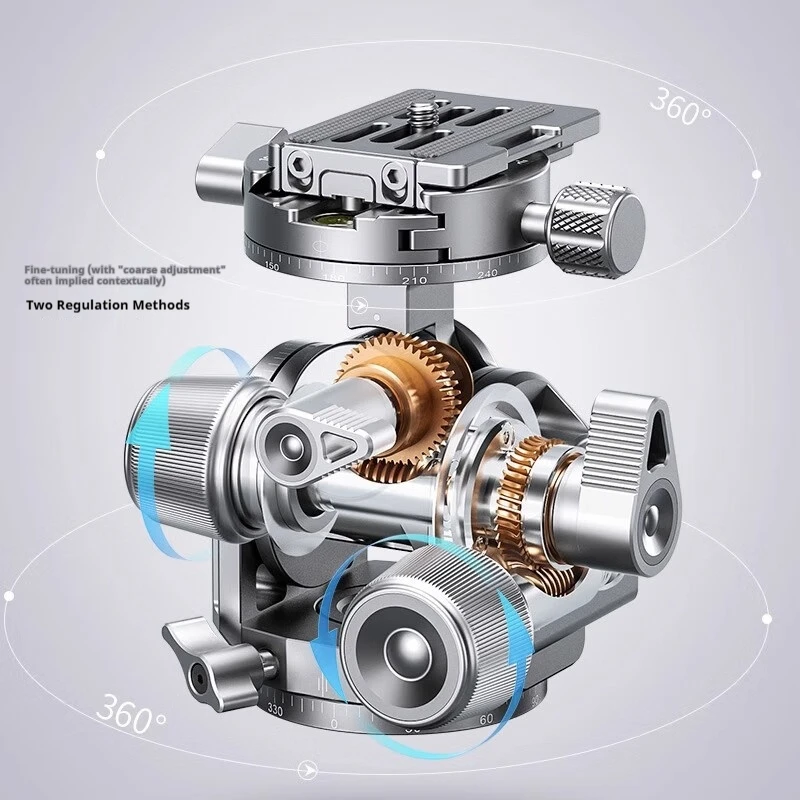 

Leofoto Silver 3D Gear Head G4 Millimetre-level Micro-adjustment for Architectural, Landscape and Spatial Photography