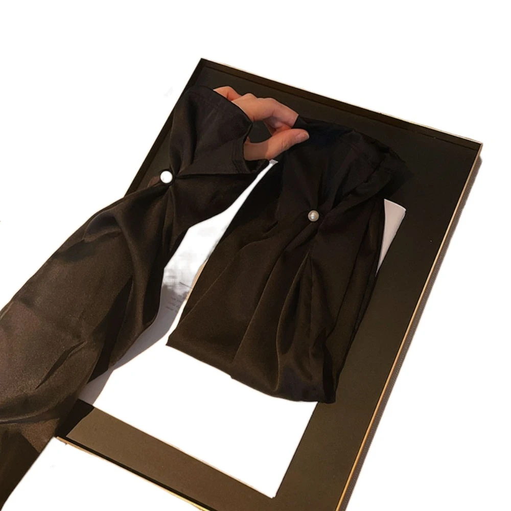 

Солнцезащитные рукава из шелковой ткани с жемчужным блеском, тонкие, дышащие, длинные, для защиты от УФ-излучения, рукава-накидки для рук, солнцезащитные чехлы для рук из пряжи