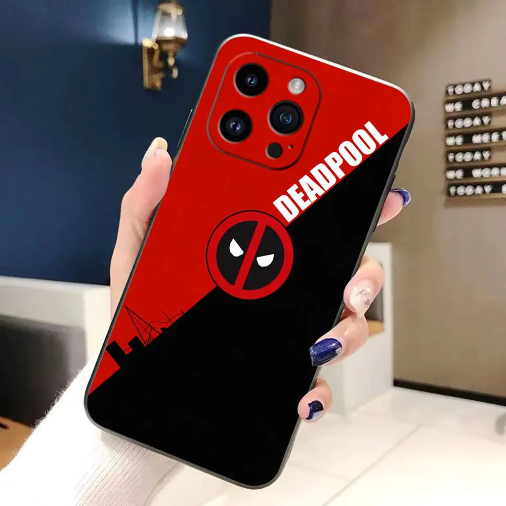 

COOL Marvel Deadpool Cover Phone Case For iphone Apple 16E 16 15 14 13 12 11 Pro XS Max X SE 8 7 Plus Silicone Case Funda Shell
