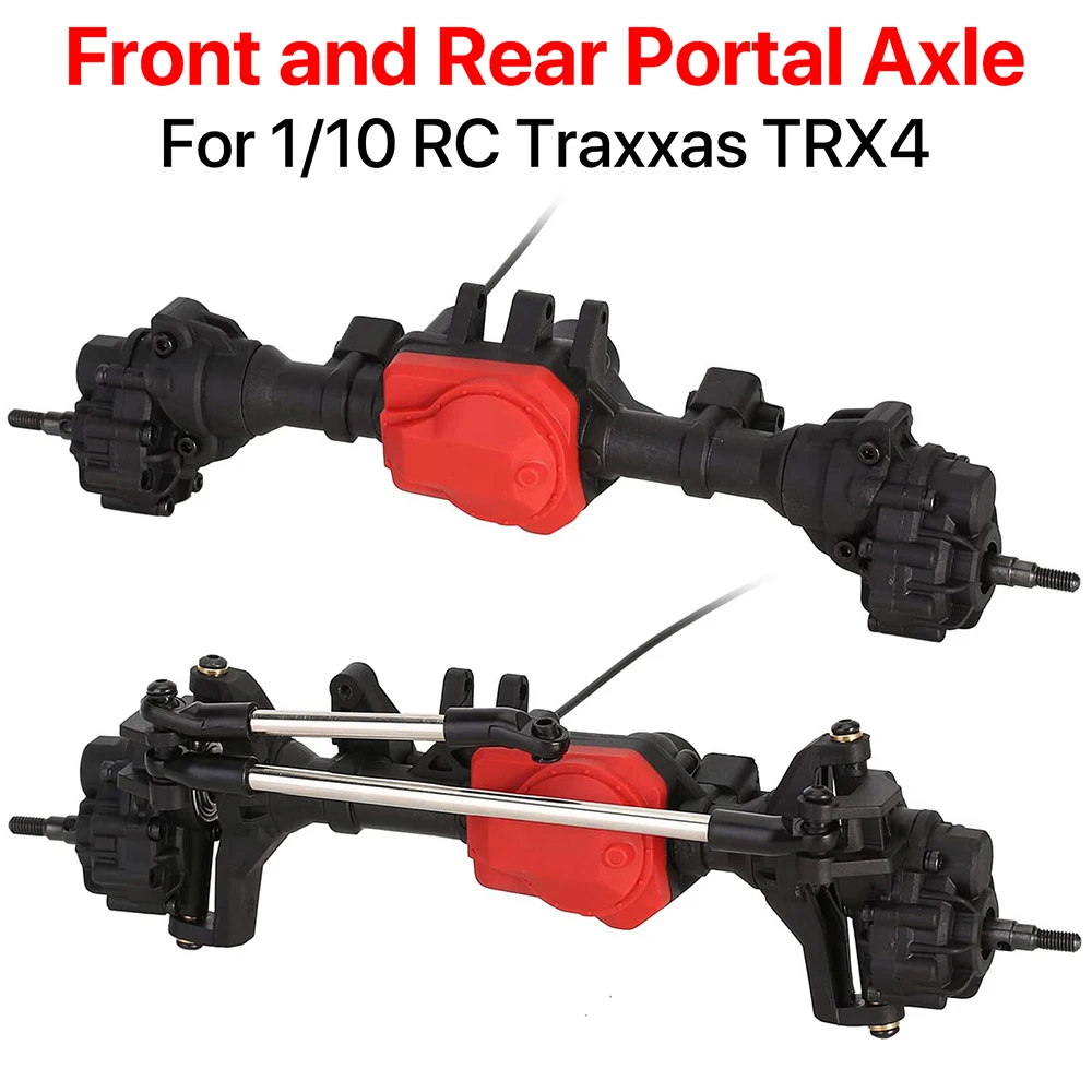 RC Portal Axles 1/10 Front and Rear axle with T-lock Differential for Traxxas TRX-4 Axle RC Crawler Climbing Car Upgrades Parts