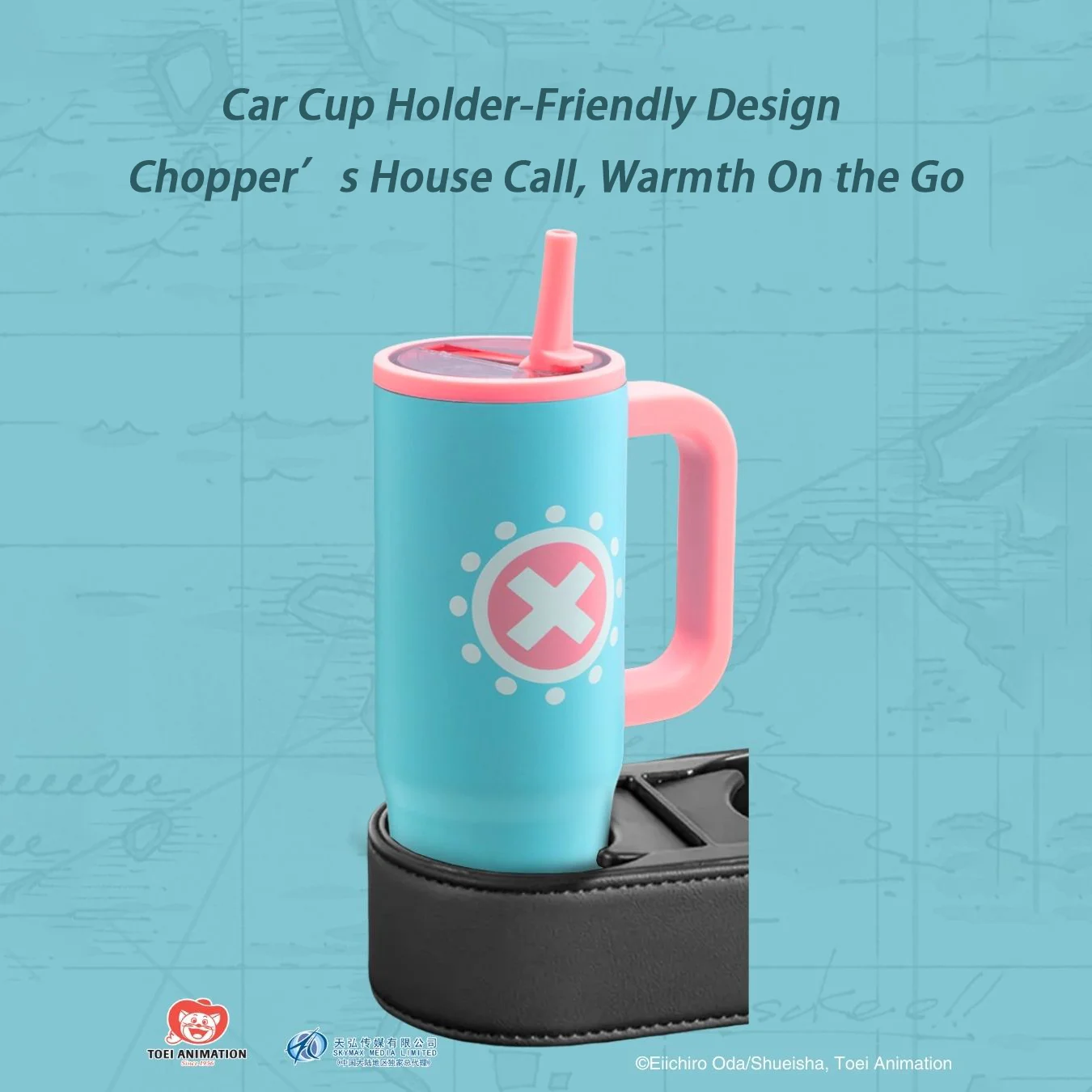 1pc Official One Piece Chopper Insulated Tumbler with Handle - Official Anime Merch for Daily/Car Use Perfect as a Holiday Gift - view 3