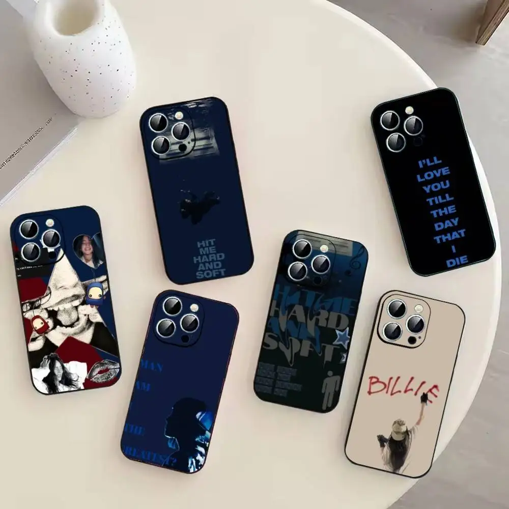 

Musician Billie E-Eilish Phone Case Silicone Soft For IPhone 17 16 15 14 13 12 11 X XR Plus Pro Max Plus
