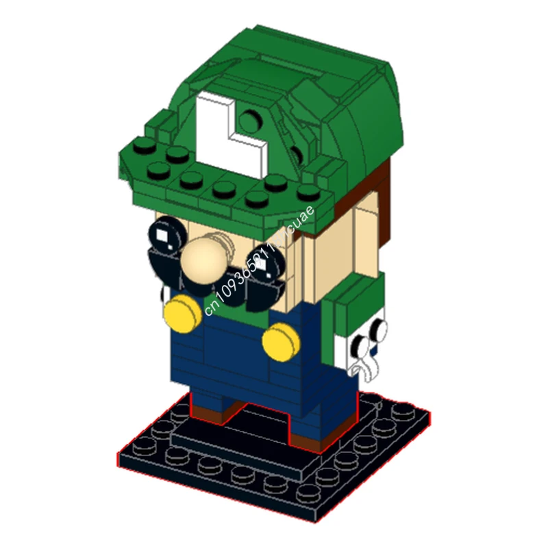 

129 шт. MOC Br in Green Brickheadz, строительные блоки, сделай сам, сборка, креативная идея, образовательный кирпич, детская рождественская игрушка в подарок