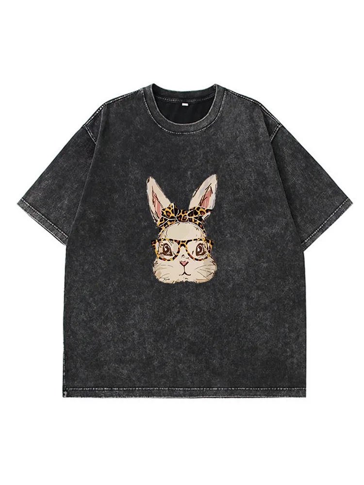 product image  Hip Hop Women Punk T Shirt rabbit Graphic Print T-Shirt Harajuku Casual Cotton Tshirt Summer Short Sleeve Tee Top