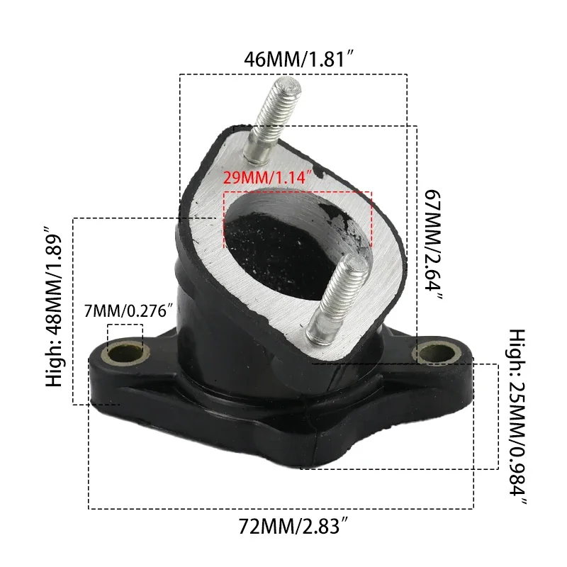Motorcycle Tools Parts Aluminum Alloy 30mm Engine Intake Pipe For Pit Dirt Bike ATV Quad Joint Manifold Motorcycle Accessories