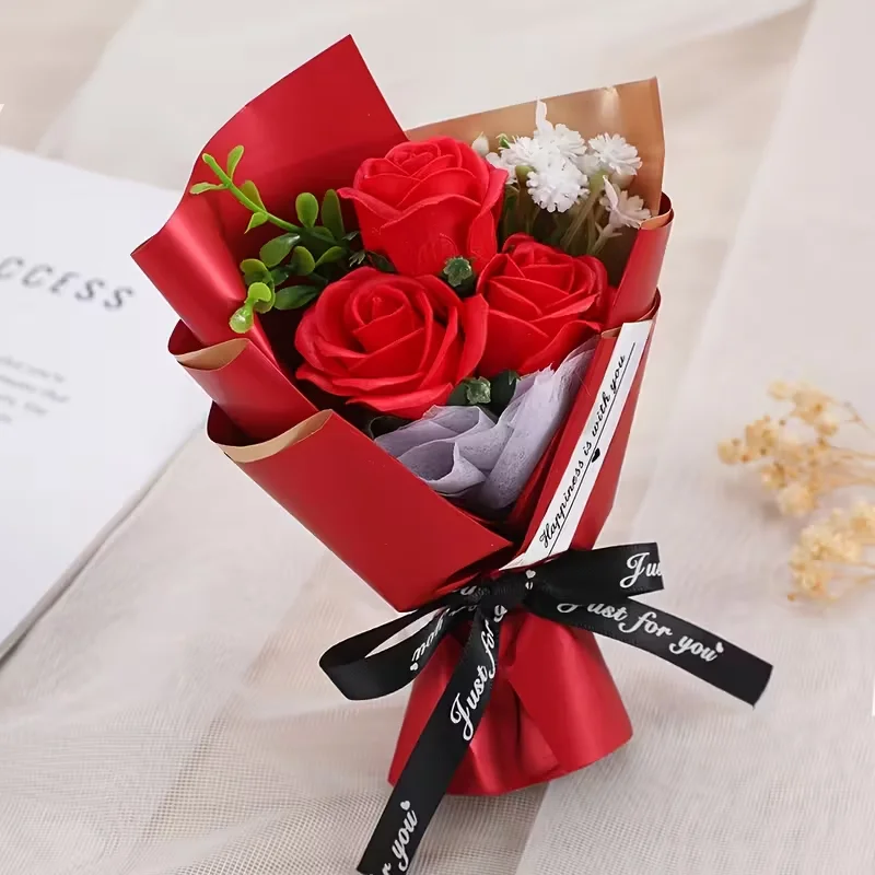 Ein Strauß Künstliche Mini-Rosen, Geeignet für Heimdekoration, Partys, Hochzeitsdekoration, Valentinstagsgeschenke – Detail 2