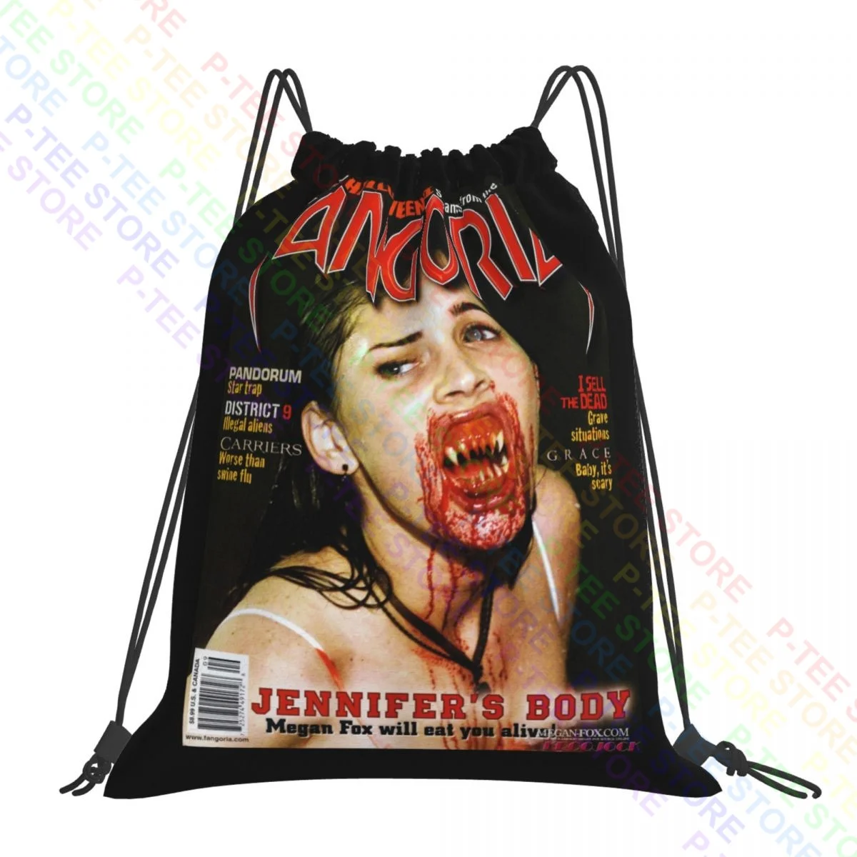 Jennifer'S Body Megan Fox Magazine Cover Drawstring Bags Gym Bag Travel Creative Storage Bag Clothes Backpacks