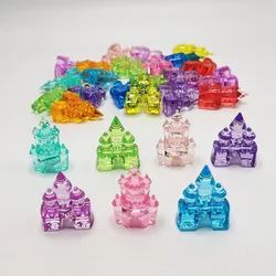 Camal 10pcs Acrylic Girl Doll House Shaped Toys Colorful Decorative DIY Shaped Ornament Children's Child Cartoon Toy Decoration