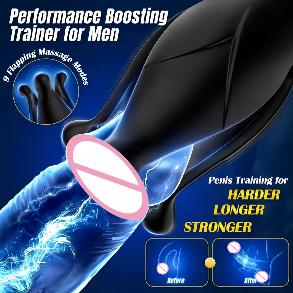 Prostate Massager Vibrator Sex Toys Men Anal Plug 9 Tension Shock Flapping Thrusting Vibrating Butt Plug for Gay Adult Toy - view 4
