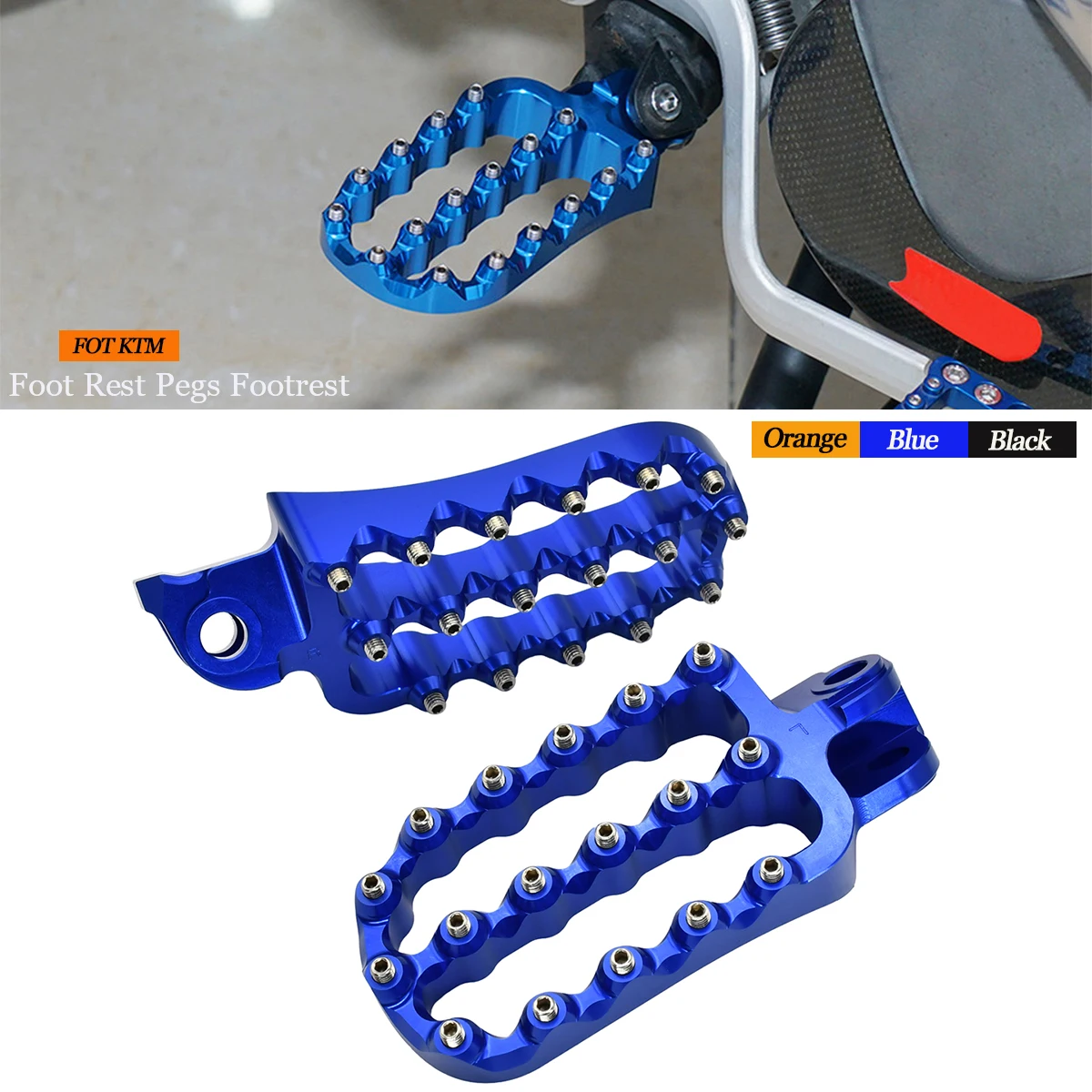 Motorcycle Foot Rest Pegs Footrest Footpeg For KTM 690 Enduro R SMC/R 790 890 950 990 1050 1090 1190 1290 Adventure Supermoto S