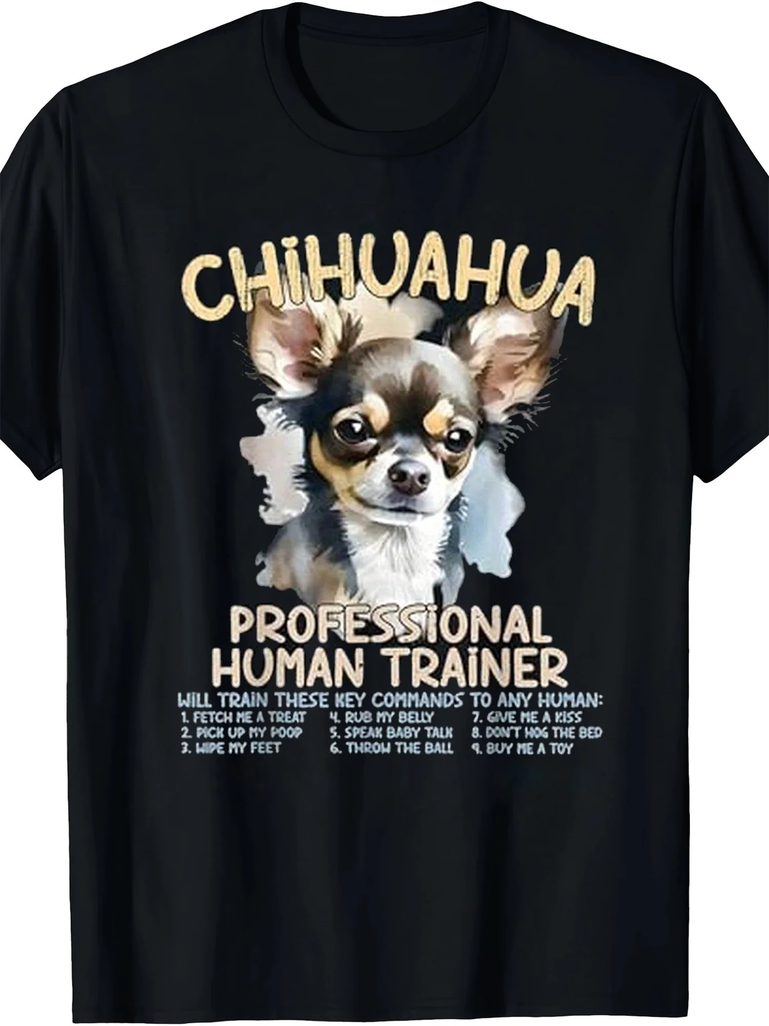 Long‑Haired Sheep Dog Training Fun Pattern T‑Shirt, Casual Round Neck Short‑Sleeved Shirt, Soft Material, Fashionable Top For Any Season, Slightly Elastic, Close‑Fitting, Suitable For All Body Types