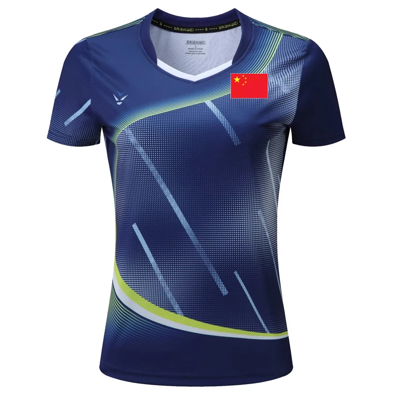 Women Tennis Ping Pong T-shirt Short Sleeve Sports Tops Quick Dry Couple Family Summer Badminton Volleyball Jersey