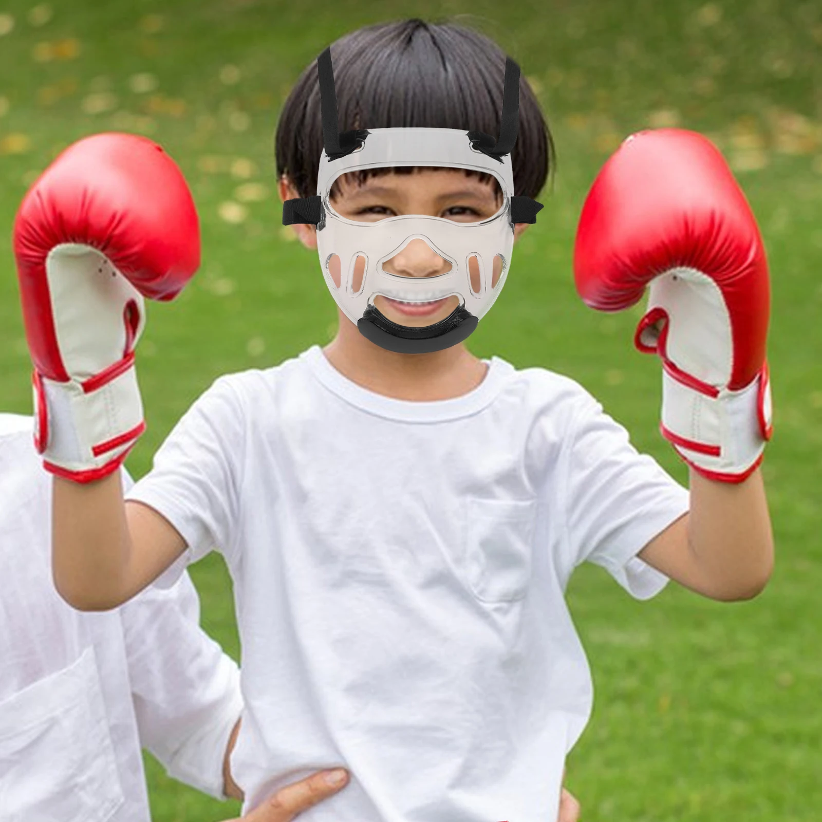 

Face Protection Transparent PP Child Adult Taekwondo Kickboxing Karate Gear Multifunctional For Kids Adults