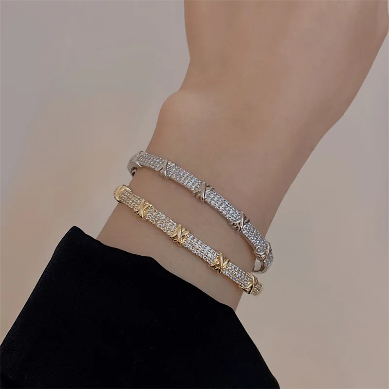 New Korean Exquisite Bamboo Bracelet Sweet Elegant Fashion Simple Geometric Bracelet Women\'s Banquet Jewelry