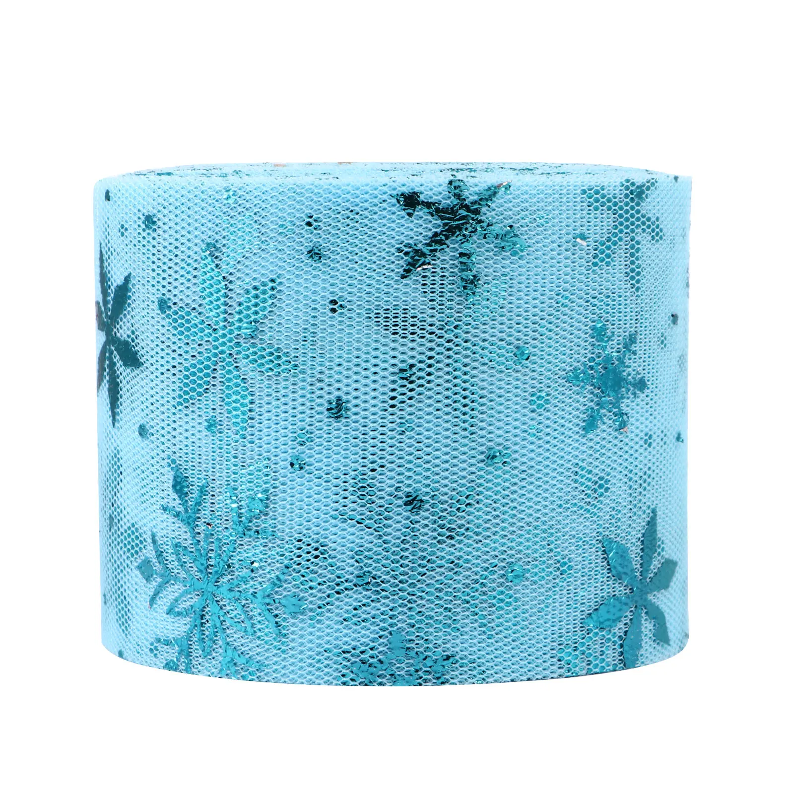 

1 Roll 6Cm Wide 25 Yards Snowflake Gauze Roll Washable Breathable Tulle Rolls Diy Wedding Home Decoration Silver Sparkle Net