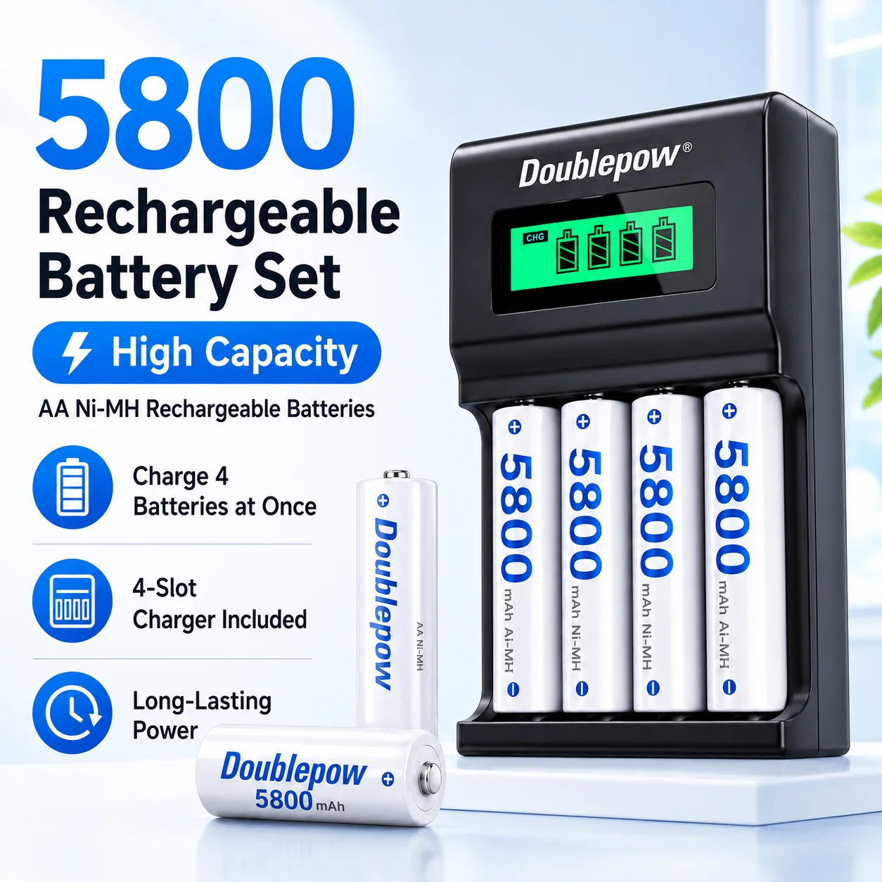 1.2V NiMH AA Rechargeable Battery 3300mAh Large Capacity Nickel Metal Hydride Battery For Toy Car KTV Microphone Household Use