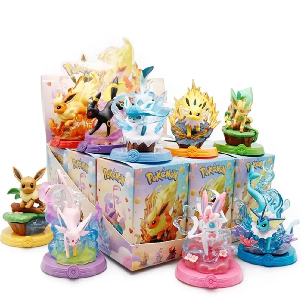 pokemon-eeveelution-espeon-sylveon-glaceon-leafeon-vaporeon-umbreon-flareon-anime-figure-model-blind-box-toys-birthday-gifts