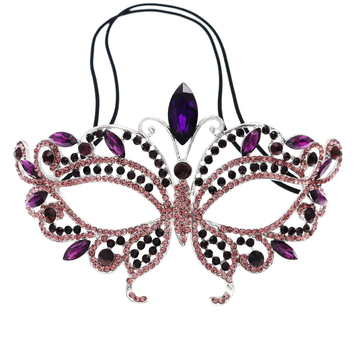 Fashion Luxury Rhinestone Eye Mask Elasticity Headbands Bridal Wedding Jewelry Costume Party Decoration Headdresses For Ladies image 6