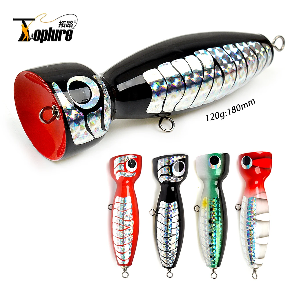 

TOLU 120 г 18 см троллинговая приманка искусственная большая игра ручная работа деревянный топвотер GT приманка Деревянный конец Поппер приманка