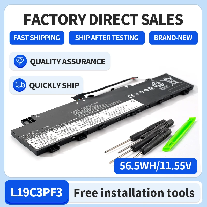 

Somi-Laptop Battery for Lenovo IdeaPad, L19M3PF3, L19C3PF3, L19C3PF3, 5-14ALC05, 5-14ITL05, 5-14ARE05, 5B10W86936, 11.1V, 45.5 W