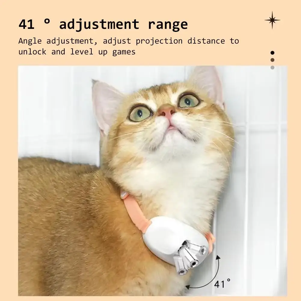 Smart Laser Cat-teasing Collar Laser Rechargeable Auto Infrared Interactive Pet Kitten Toys For Relieve Anxiety Increase Agility