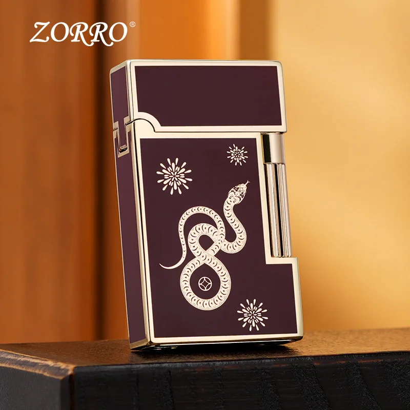

Новая зажигалка ZORRO Golden Snake Sound из смолы и металла, керосиновая, высококачественный подарок на день рождения и праздники для мальчиков и девочек