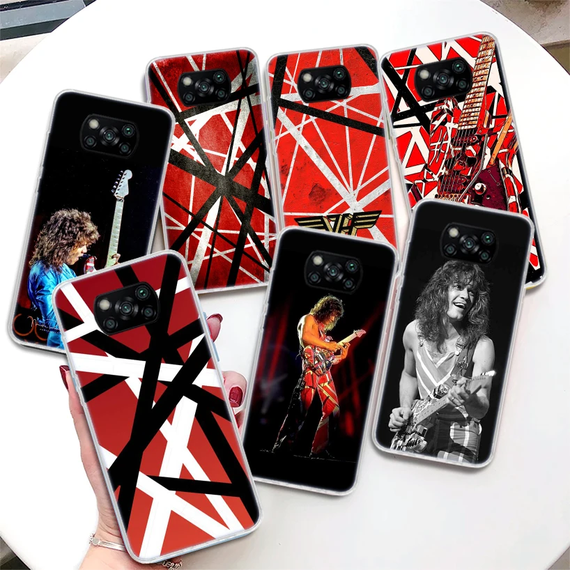 Eddie Van Halen Graphic Guitar Coque Phone Case For Xiaomi Poco X6 X5 X3 Nfc X4 Gt F6 F5 Pro F4 F3 F2 F1 M5s M4 M3 5G Soft Cover