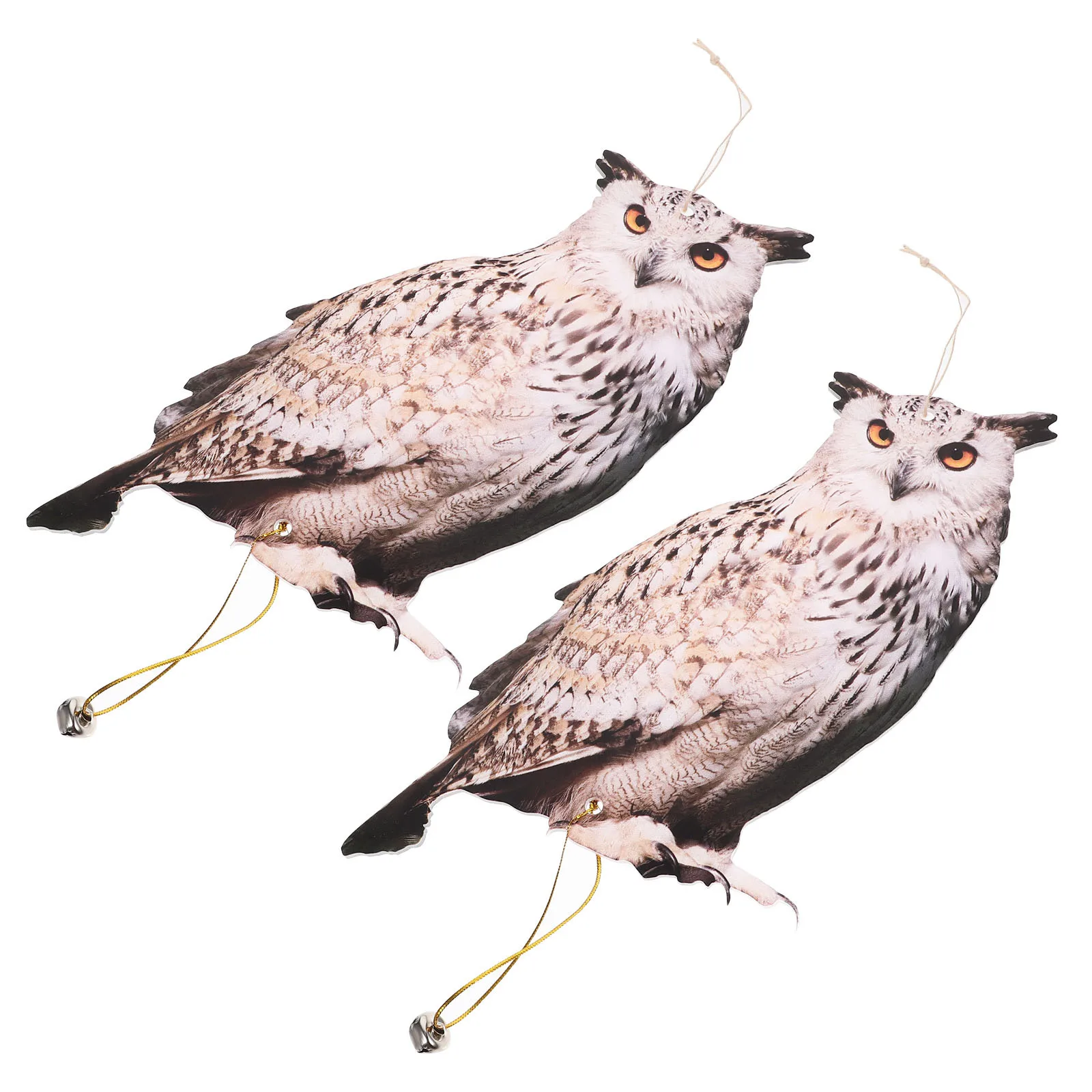 

2 set Rotating Owl Bird Deterrent Ornament For Garden Yard Outdoor Wind Spinner Lawn Decor Fake Owl Hanging Yard Pendant