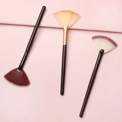 1pc Fan Shaped Highlight Brush Contour Blending Highlighter Makeup Brush Face Loose Powder Brush Cosmetic Beauty Tools