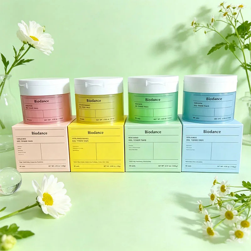 Almohadillas de Tónico en Gel de Colágeno Biodance con Ácido Hialurónico Hidratante, Nicotinamida y CERA-NOL, Almohadillas de Tónico en Gel Originales de Corea para el Cuidado Blanqueador
