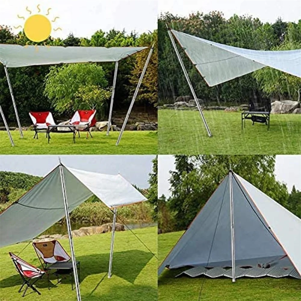 Zelts tangen Strand Baldachin Plane Stahls tangen für Camping Markise Angeln Sonnenschutz Hinterhof Outdoor Schatten tragbare Stütz stab – Detail 4