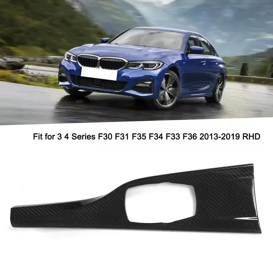

For BMW F30 F31 F34 F32 F36 M3 M4(RHD) Real Dry Carbon Fiber Interior Multimedia Panel Cover Trim Modification Accessories