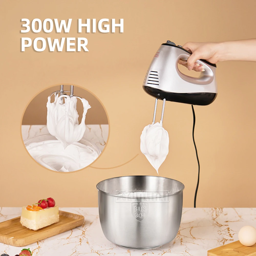 Automatic Milk Cream Whipper Household Kitchen Tool E-1053 Electric Handheld Egg Beater for Baking Desktop Small